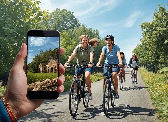 Schatzsuche mit Rad und Smartphone