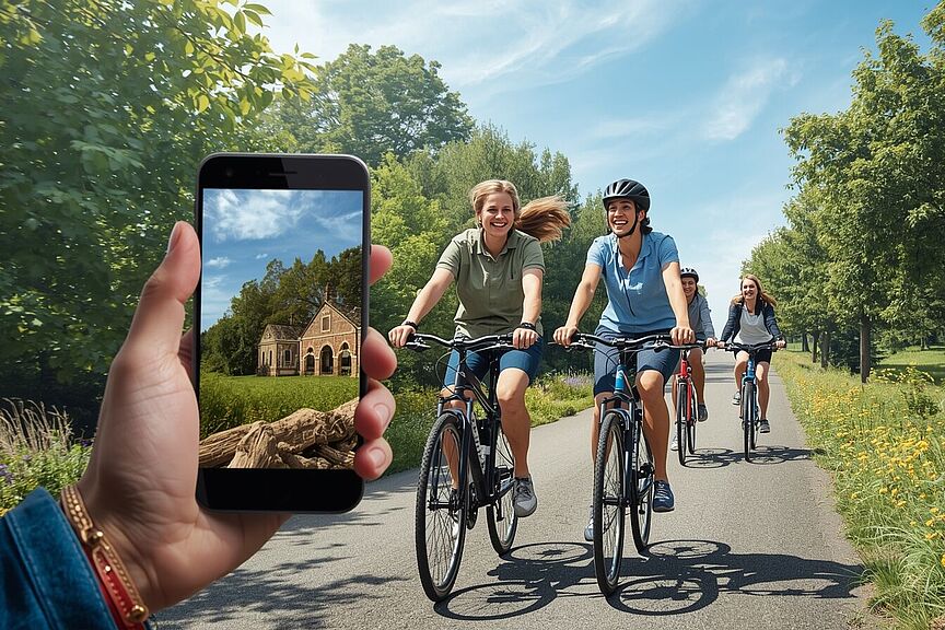 Schatzsuche mit Rad und Smartphone Schatzsuche mit Rad und Smartphone